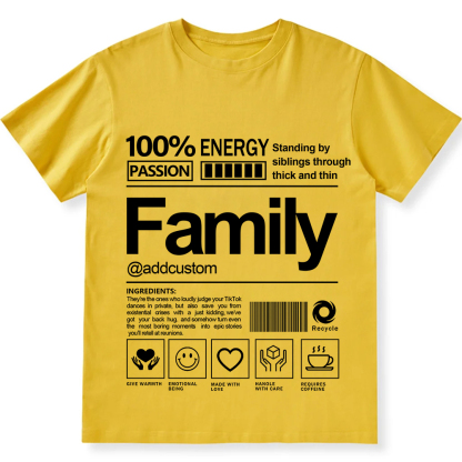 Addcustom Family Personalized Custom Unisex Fit T-Shirt wearishow