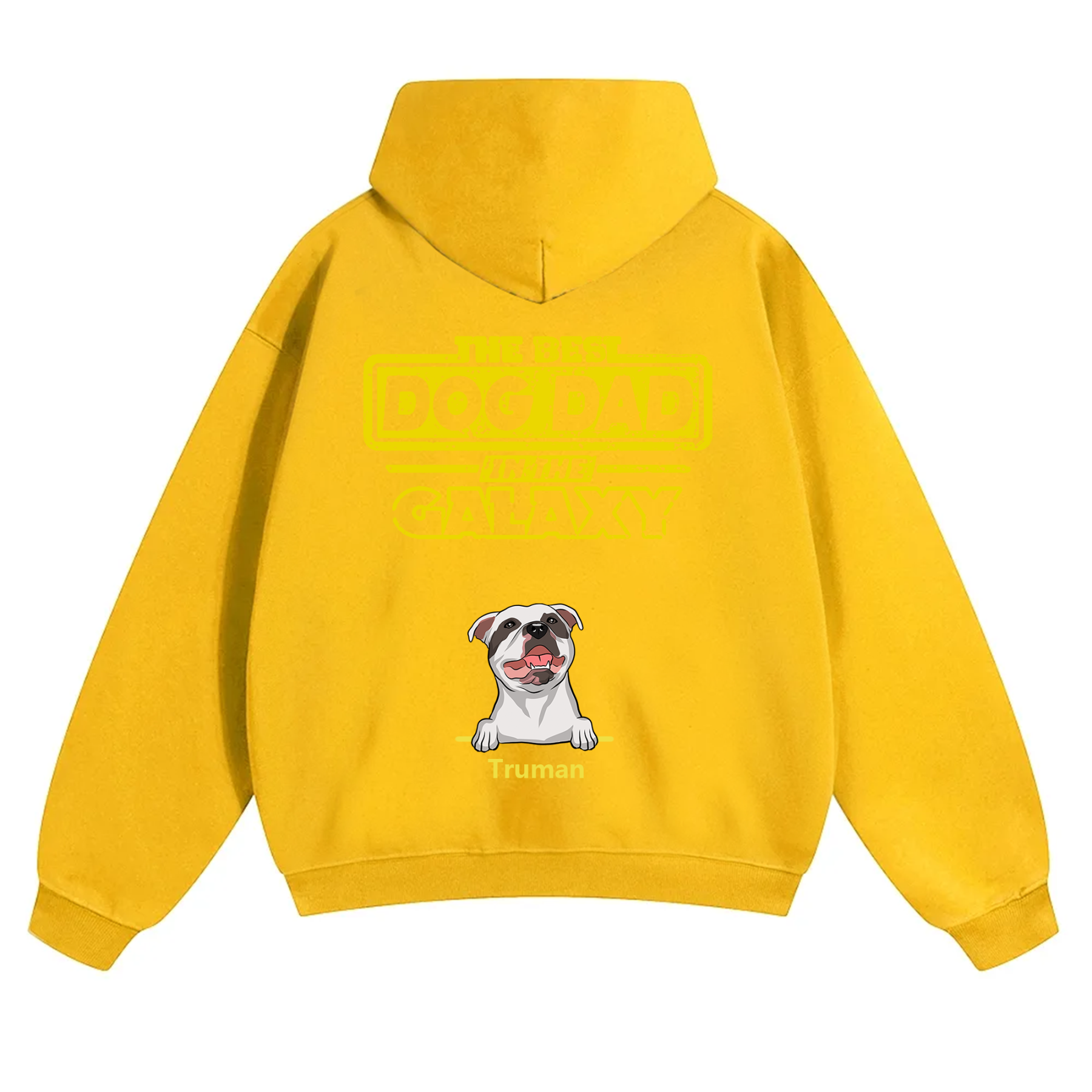 The Best Dog Dad In The Galaxy - Personalized Custom Unisex Hoodie