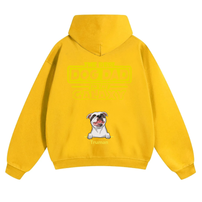 The Best Dog Dad In The Galaxy - Personalized Custom Unisex Hoodie