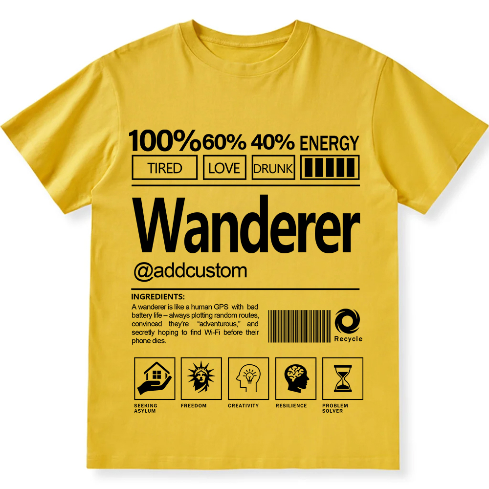 Addcustom Wanderer Personalized Custom Unisex Fit T-Shirt wearishow