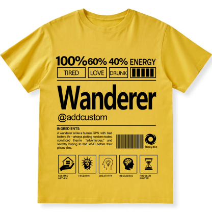 Addcustom Wanderer Personalized Custom Unisex Fit T-Shirt wearishow