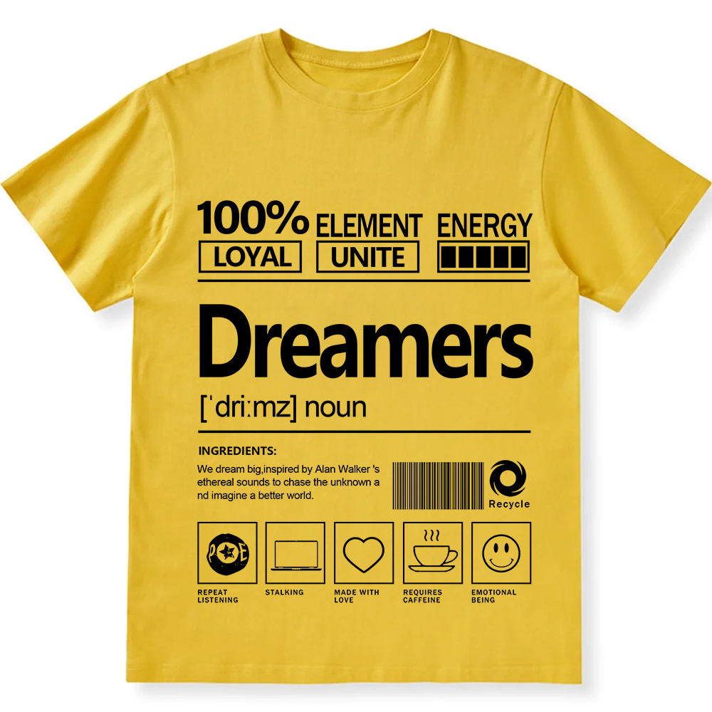Dreamers Unisex Fit Cotton T-Shirt wearishow