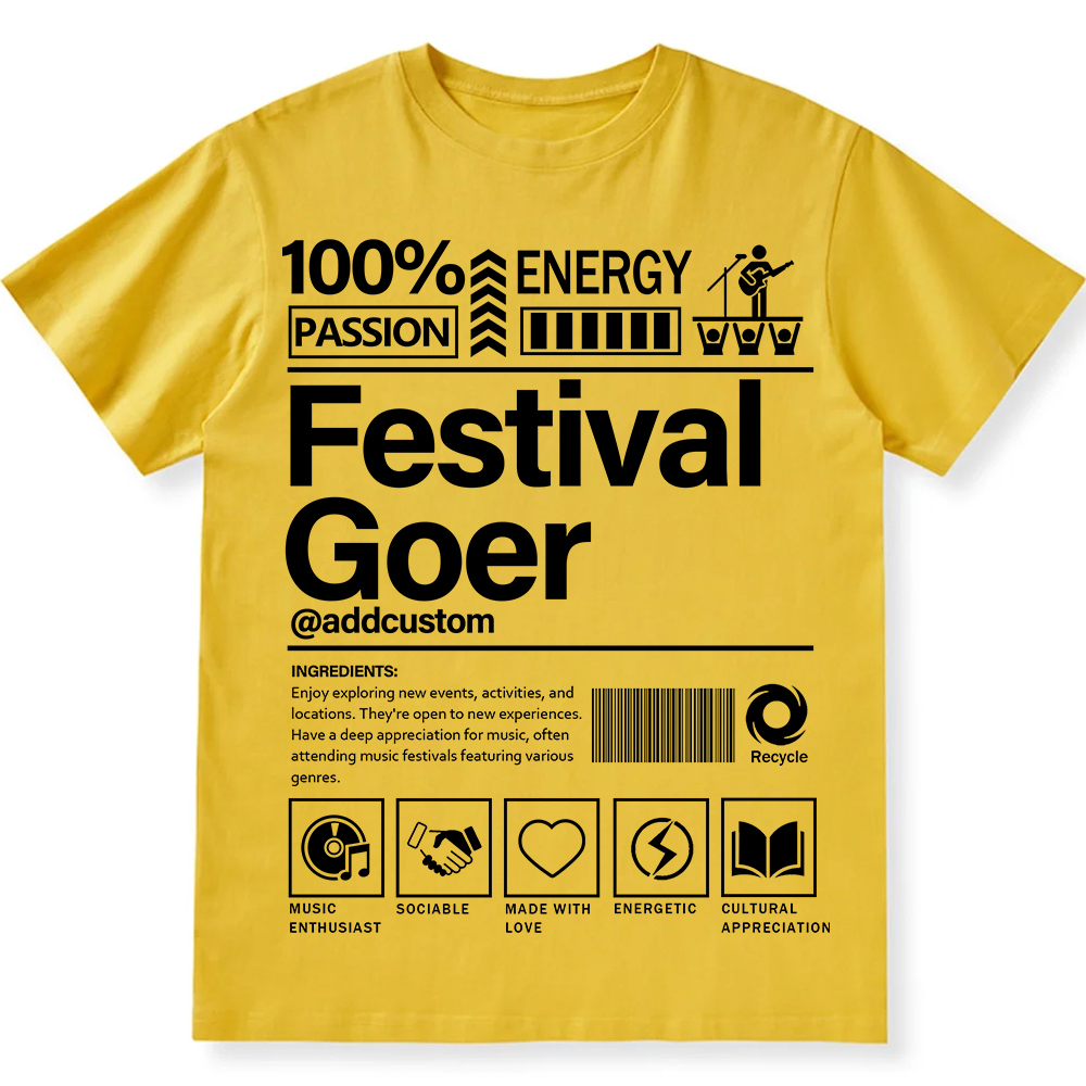 Addcustom  Festival Gover Personalized Custom Unisex Fit Cotton T-Shirt wearishow