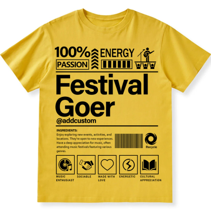 Addcustom  Festival Gover Personalized Custom Unisex Fit Cotton T-Shirt wearishow