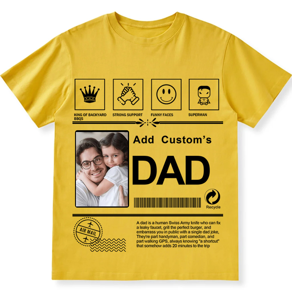 Dad Custom Unisex Fit Cotton T-Shirt wearishow