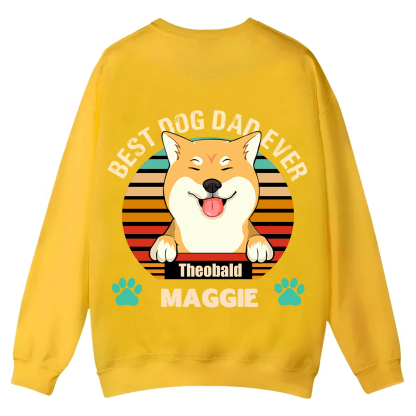 Best Dog Mom and Dad Ever - Personalized Custom Unisex Casual Crewneck Sweatshirt