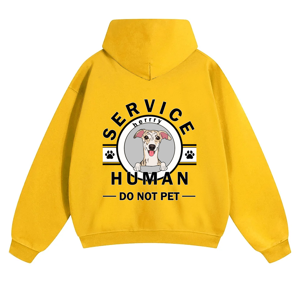 Wearishow Service Human, Do Not Pet - Personalized Custom Hoodie 