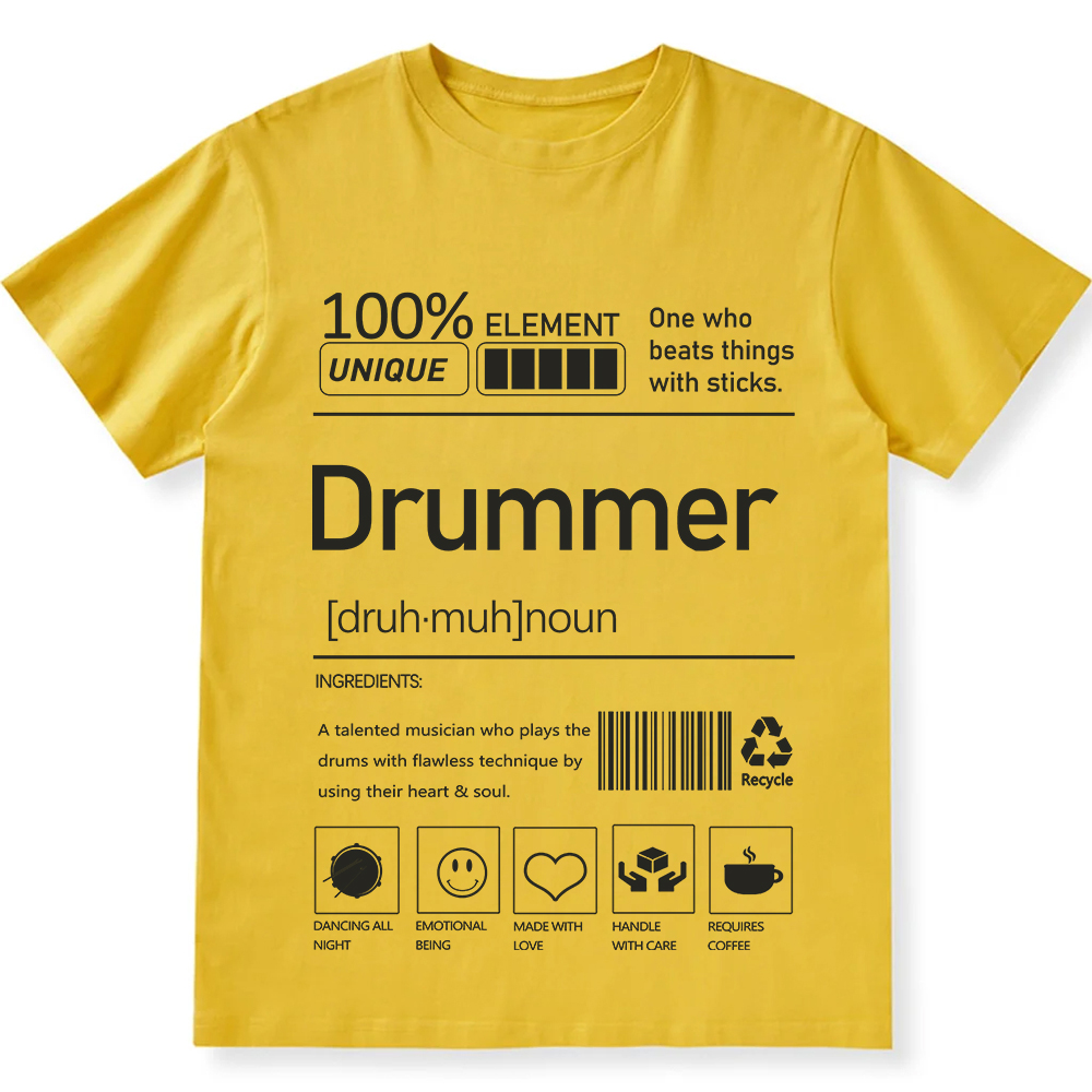 Drummer  Unisex Fit Cotton T-Shirt wearishow