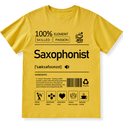 Saxophonist Unisex Fit Cotton T-Shirt wearishow