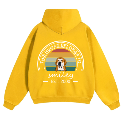 This Human Belongs To 3 - Personalized Custom Unisex Hoodie