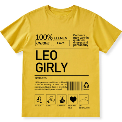 Leo Girly  Unisex Fit Cotton T-Shirt wearishow