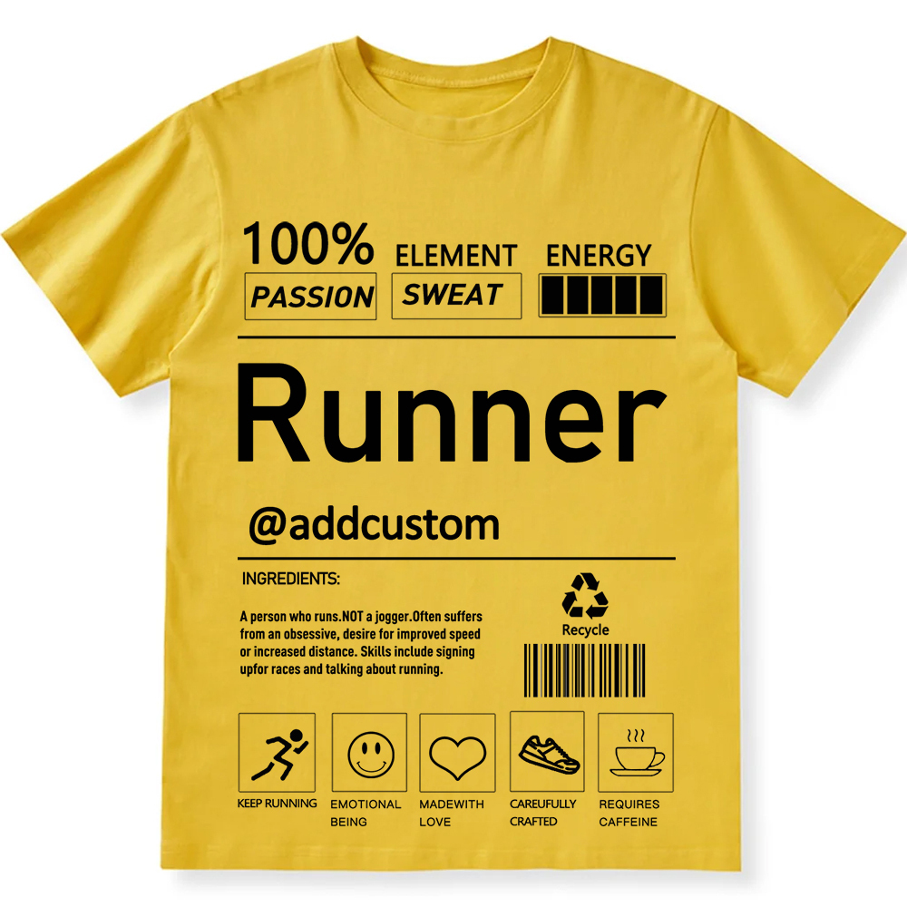 Runner  Custom Unisex Fit Cotton T-Shirt wearishow