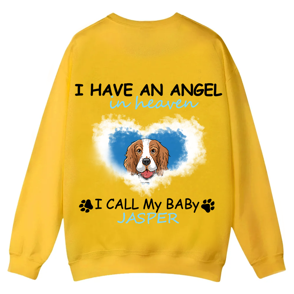 Have An Angel In Heaven - Personalized Custom Unisex Casual Crewneck Sweatshirt wearishow