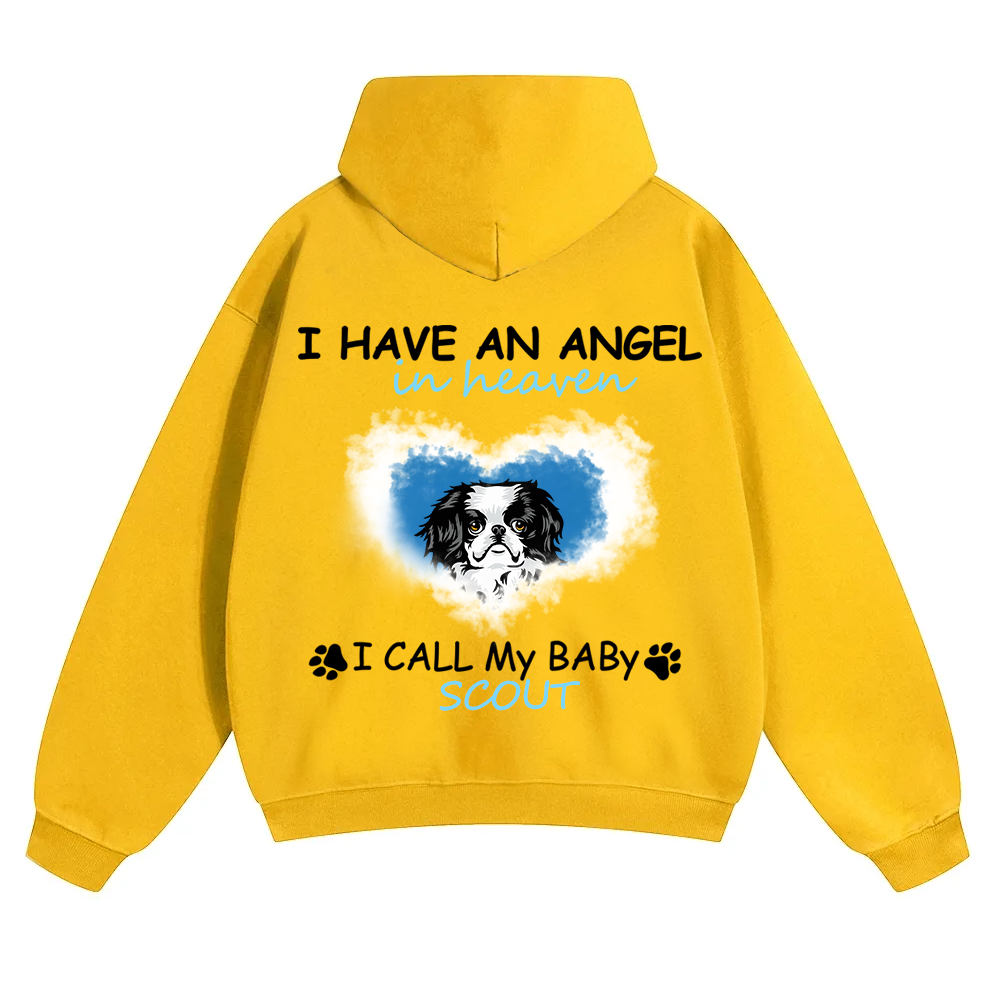 Have An Angel In Heaven - Personalized Custom Unisex Soild Color Hoodie
