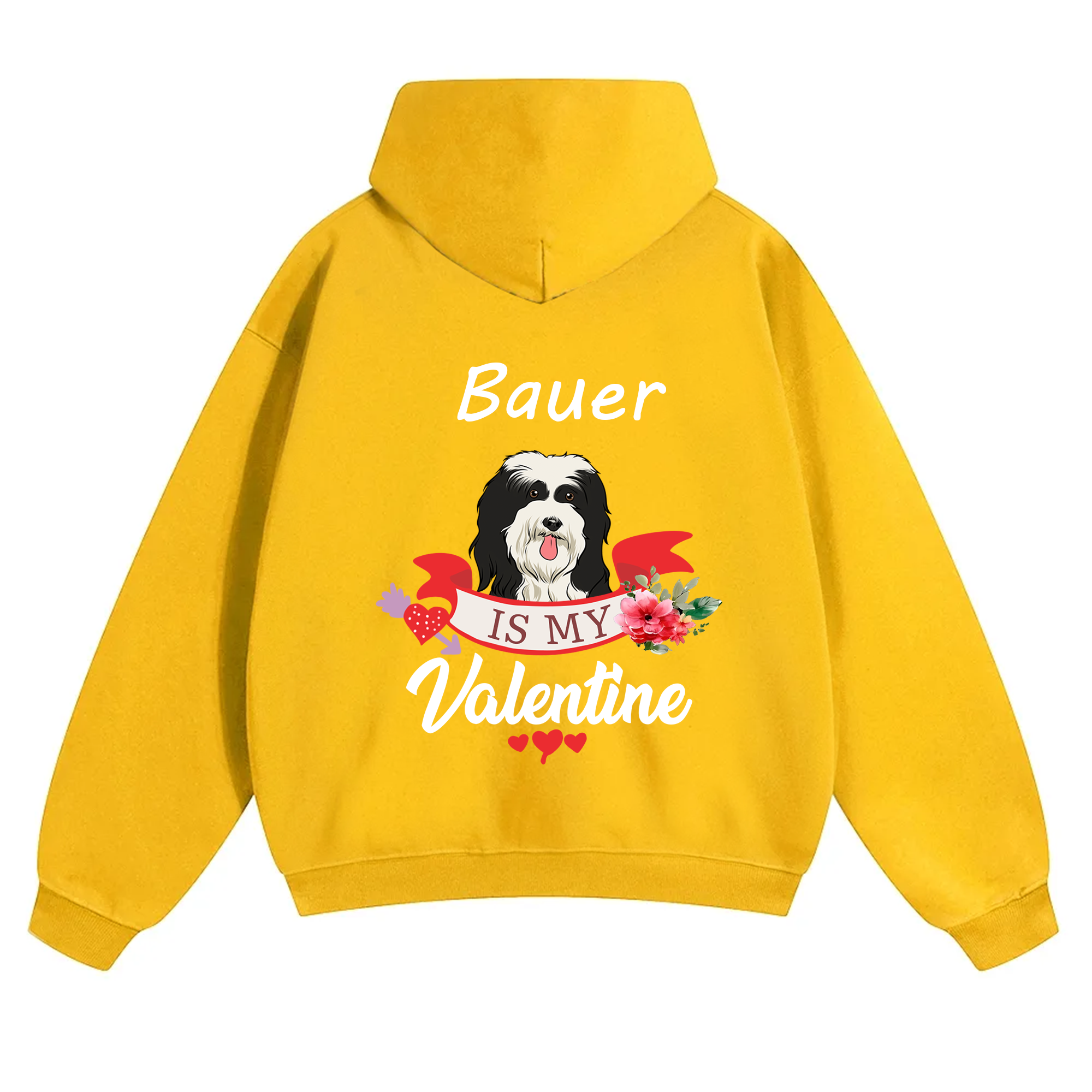 My Dog Is My Valentine Lover - Personalized Custom Unisex Hoodie