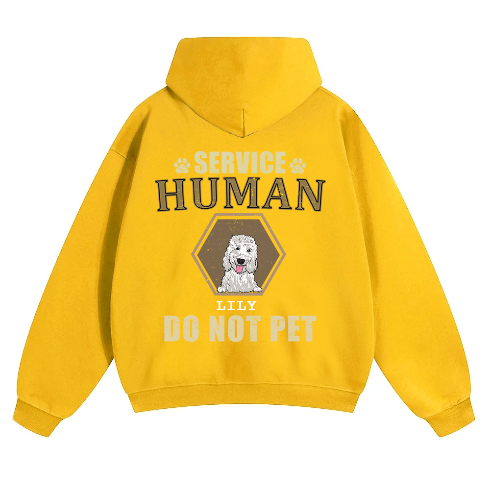 Service Human, Do Not Pet 4 - Personalized Custom Unisex Soild Color Hoodies wearishow