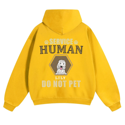 Service Human, Do Not Pet 4 - Personalized Custom Unisex Soild Color Hoodies wearishow