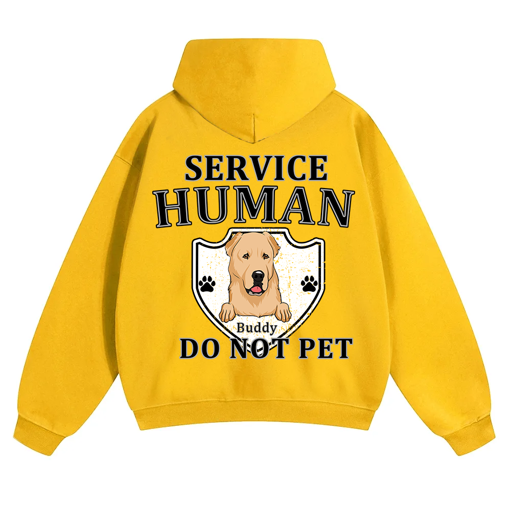  Service Human, Do Not Pet 10- Personalized Custom Unisex Soild Color Hoodies wearishow