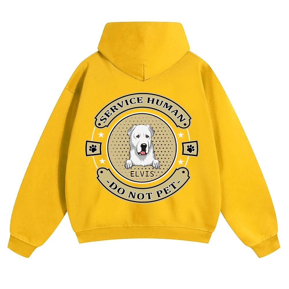 Service Human, Do Not Pet 14 - Personalized Custom Unisex Soild Color Hoodies wearishow