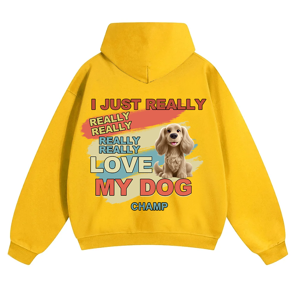 I Just Really Love My Dogs - Personalized Custom Unisex Soild Color Hoodies wearishow