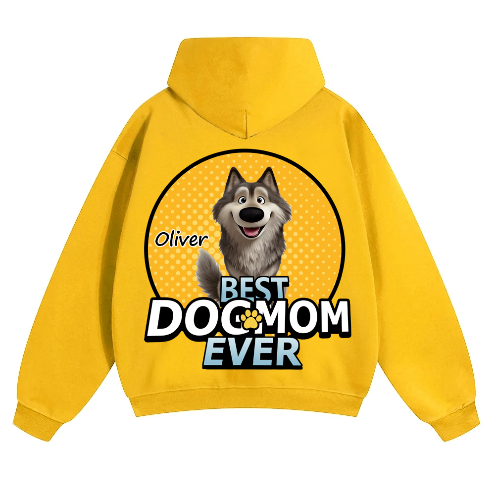 Best Dog Mom For Furry Kid - Personalized Custom Unisex Soild Color Hoodies wearishow