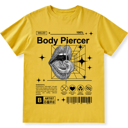 Body Piercer Casual Unisex Fit Cotton T-Shirt wearishow