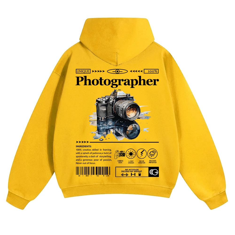 Photographer Unisex Solid Color Hoodie wearishow
