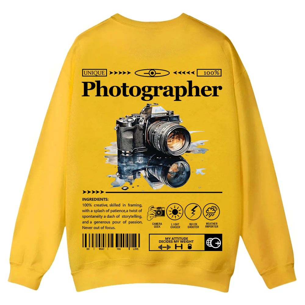 Photographer Casual Crewneck Sweatshirt wearishow