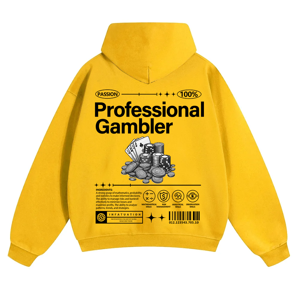 Professional Gambler Unisex Solid Color Hoodie wearishow
