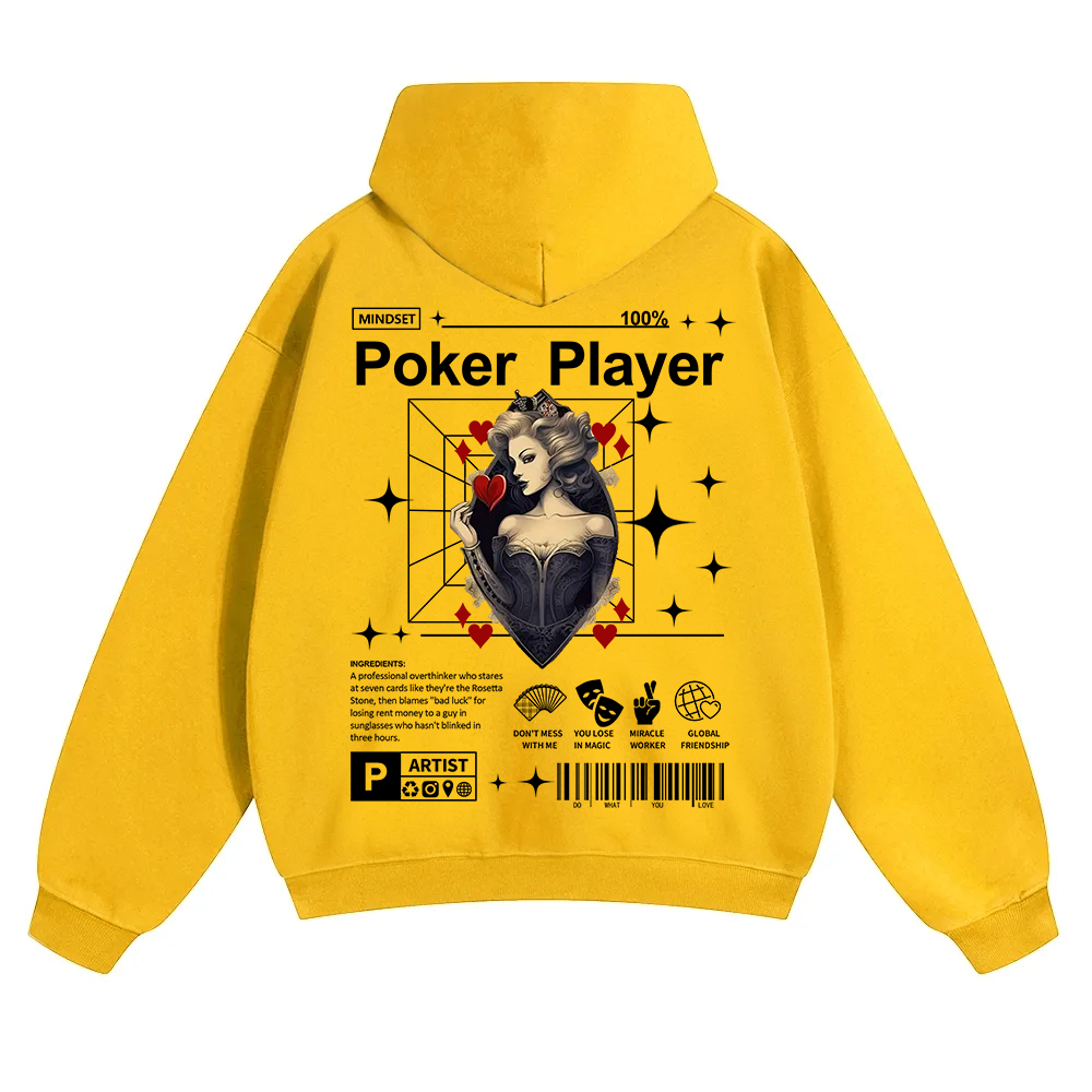 Poker Player Unisex Solid Color Hoodie wearishow