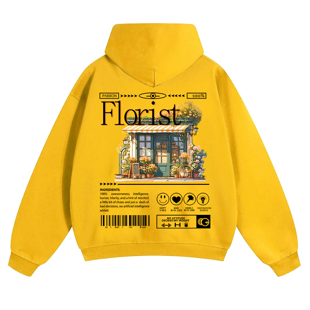 Florist Unisex Solid Color Hoodie wearishow
