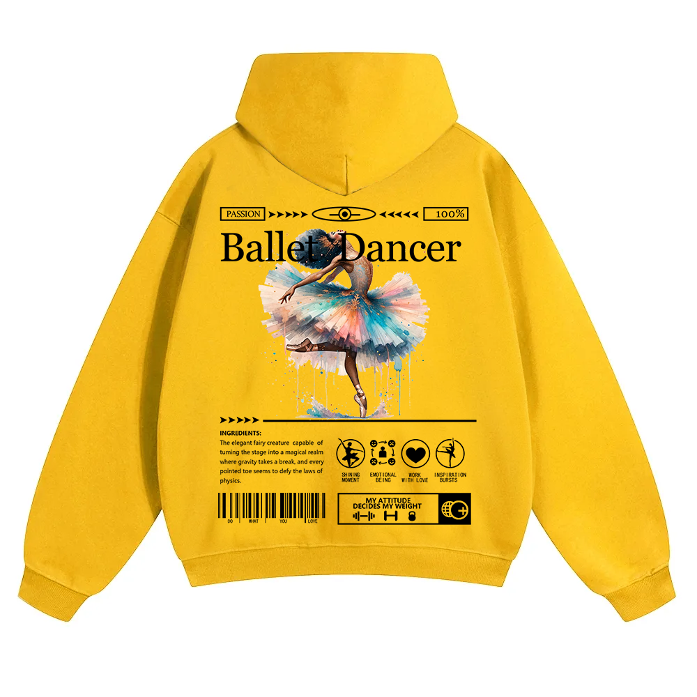 Ballet Dancer Unisex Solid Color Hoodie wearishow