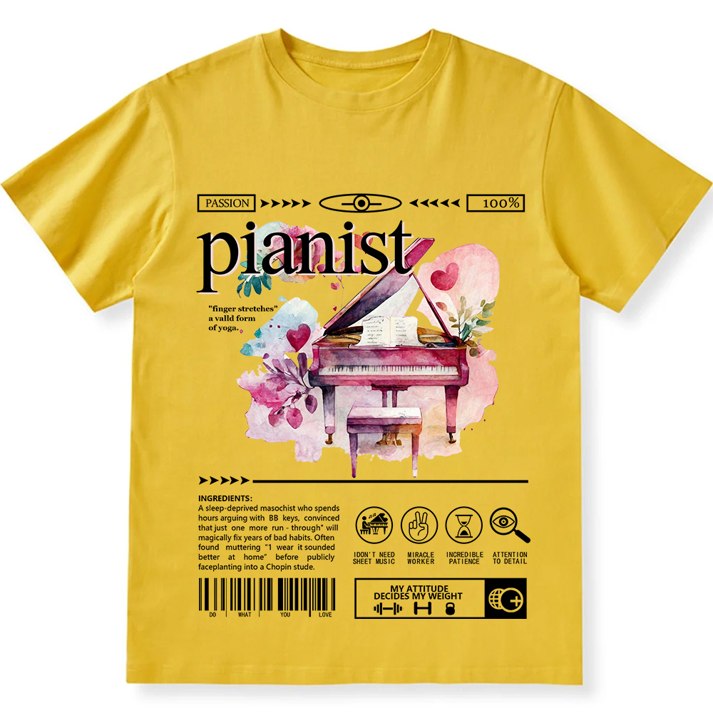 Pianist Unisex Fit Cotton T-Shirt wearishow