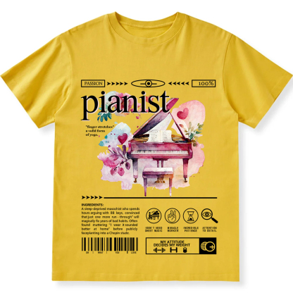 Pianist Unisex Fit Cotton T-Shirt wearishow