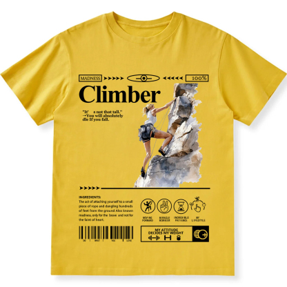 Climber Unisex Fit Cotton T-Shirt wearishow