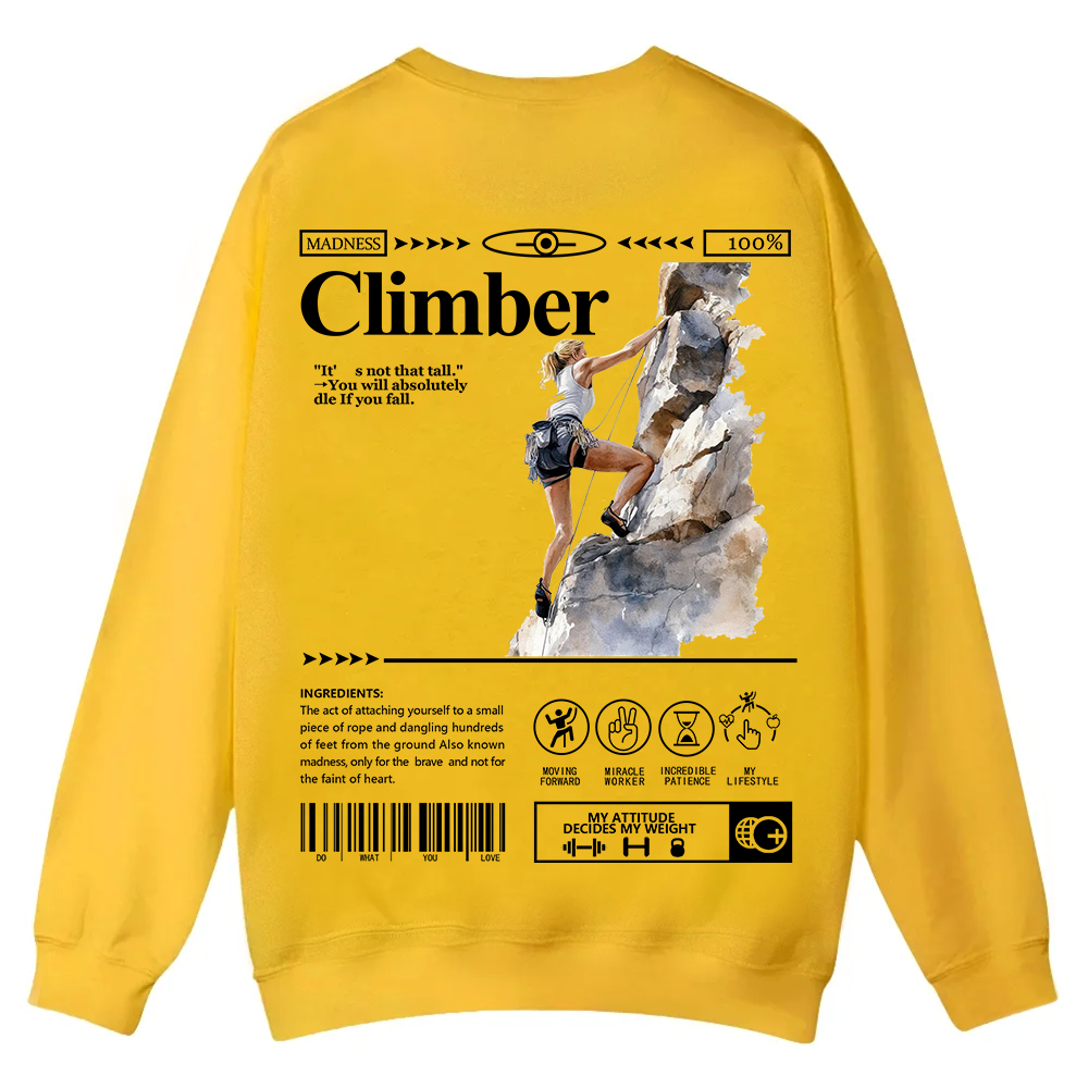 Climber Casual Crewneck Sweatshirt wearishow