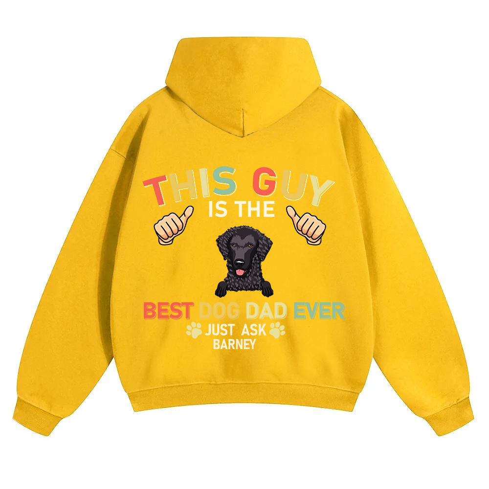 This Guy Is The Best Dog Dad Ever - Personalized Custom Unisex Soild Color Hoodies wearishow