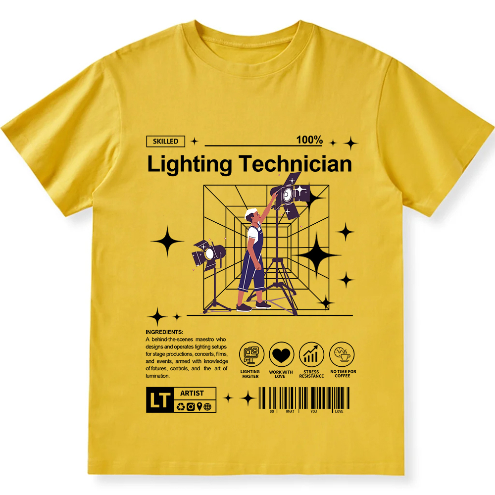 Lighting Technician Unisex Fit Cotton T-Shirt wearishow