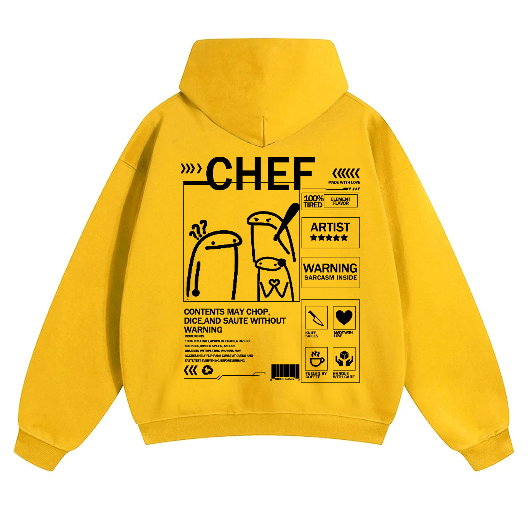 Chef Solid Color Unisex Hoodie