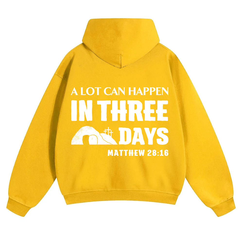 A Lot Can Happen in Three Days Unisex Solid Color Hoodie wearishow