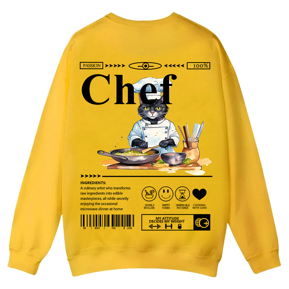 Chef Casual Crewneck Sweatshirt wearishow