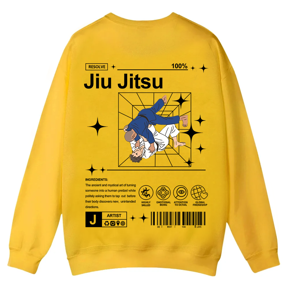 Jiu Jitsu Casual Crewneck Sweatshirt wearishow