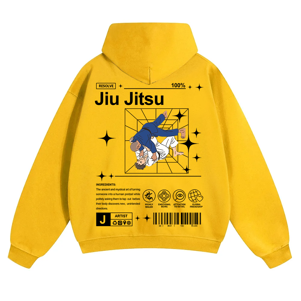 Jiu Jitsu Unisex Solid Color Hoodie wearishow