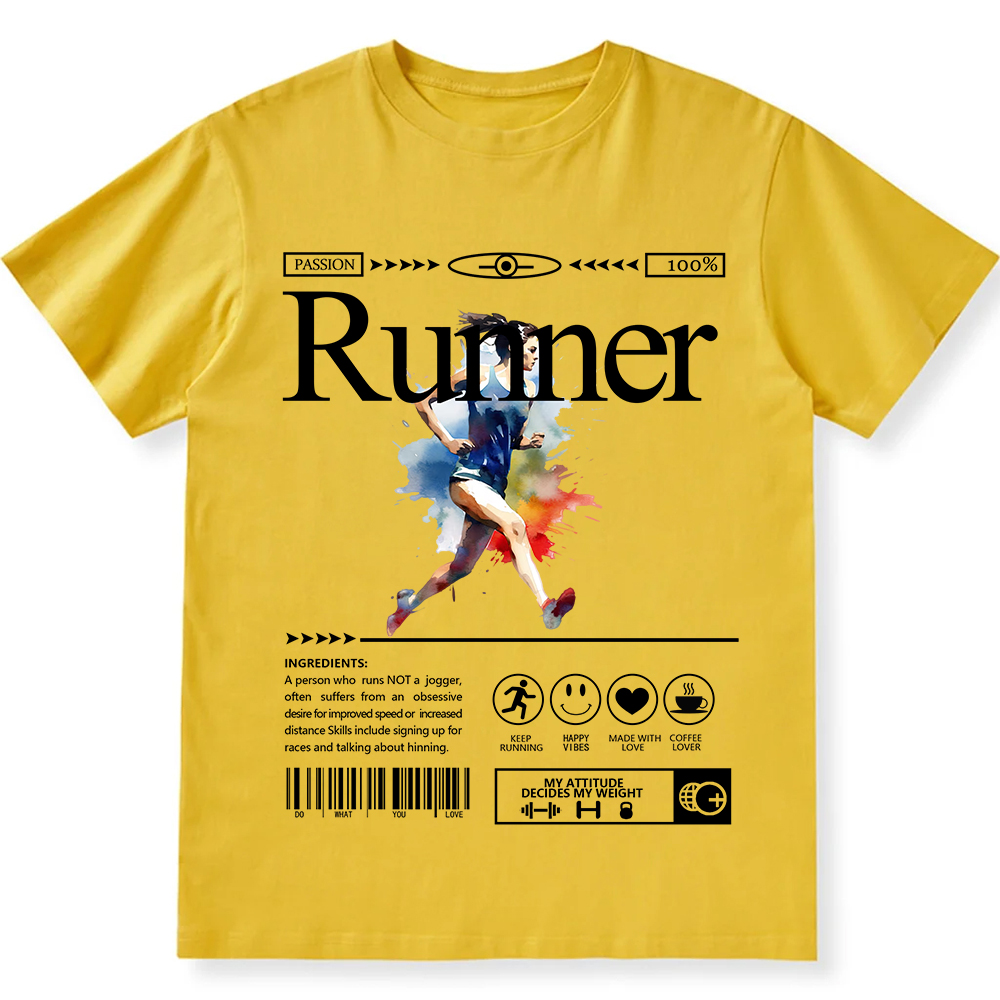 Runner Unisex Fit Cotton T-Shirt wearishow