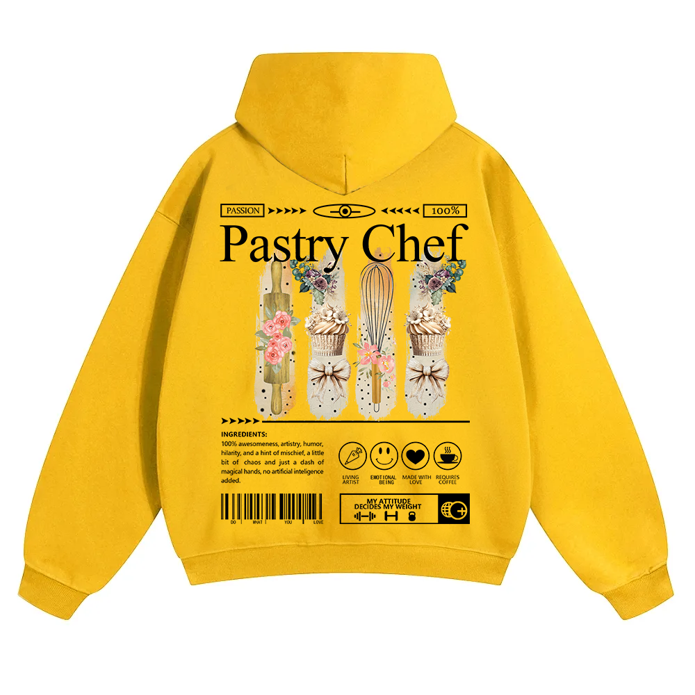 Pastry Chef Unisex Solid Color Hoodie wearishow
