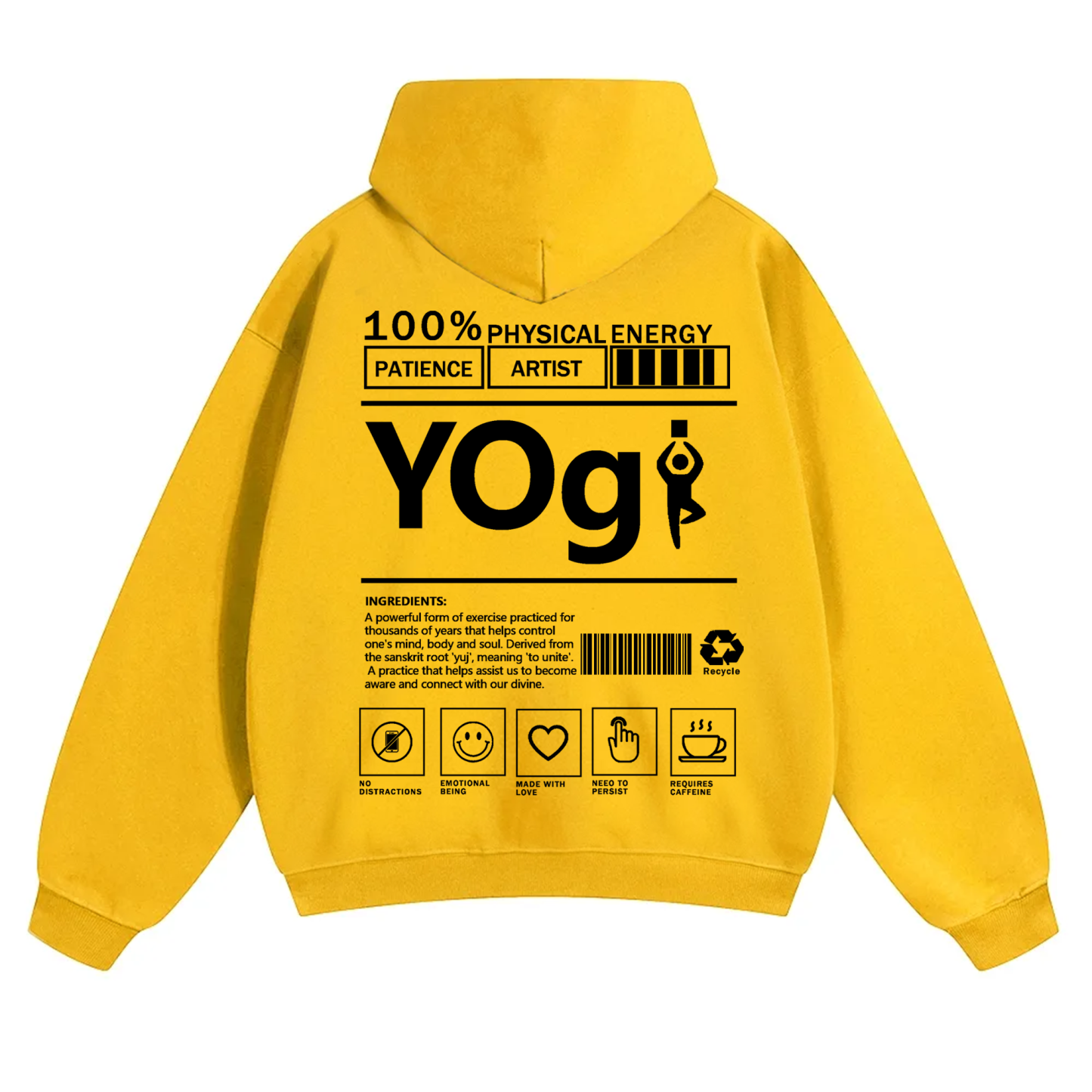 Yogi Solid Color Unisex Hoodie