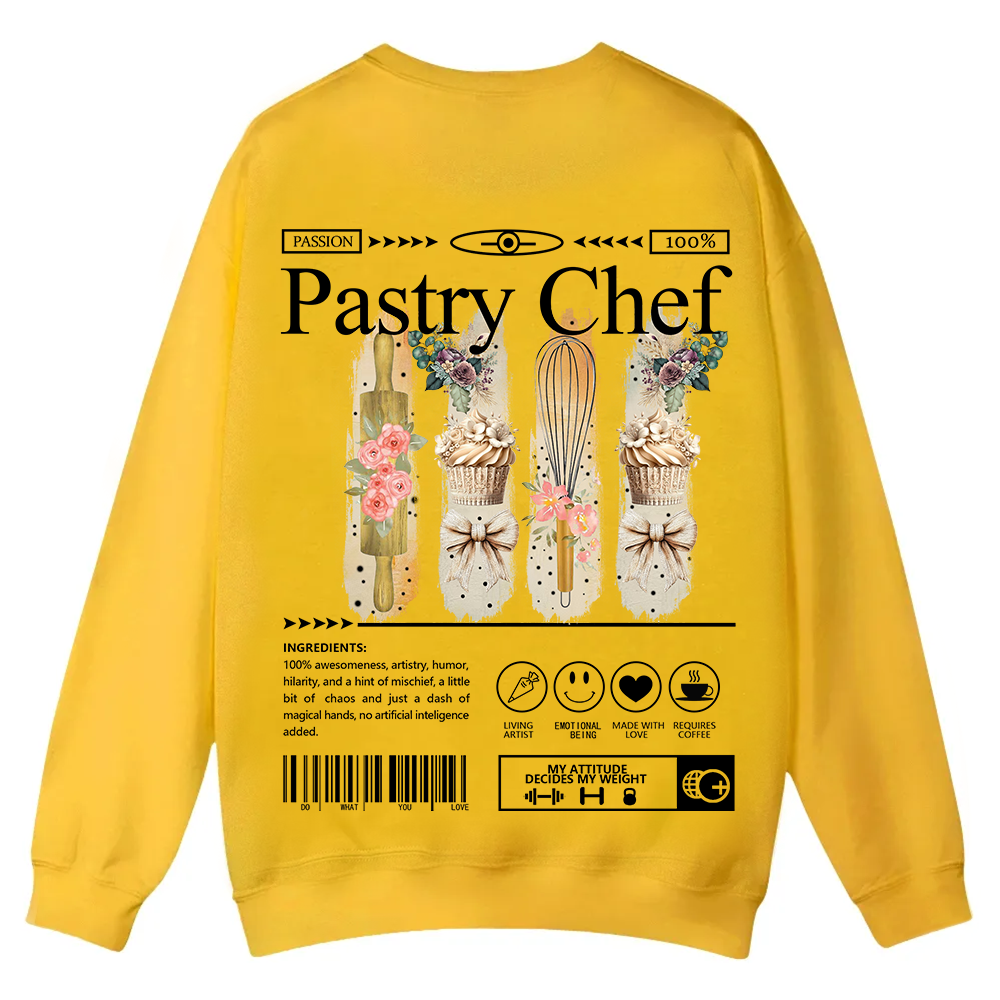 Pastry Chef Casual Crewneck Sweatshirt wearishow