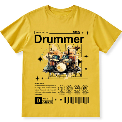 Drummer Unisex Fit Cotton T-Shirt wearishow