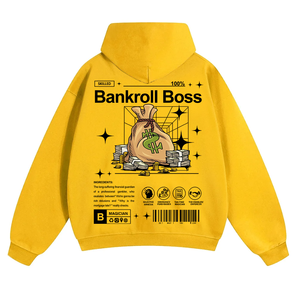 Bankroll Boss Unisex Solid Color Hoodie wearishow