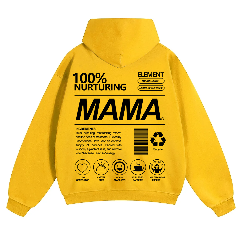 Mama Unisex Solid Color Hoodie wearishow